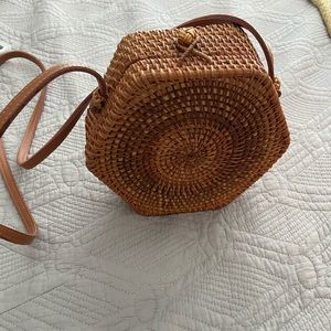 Bamboo woven purse
